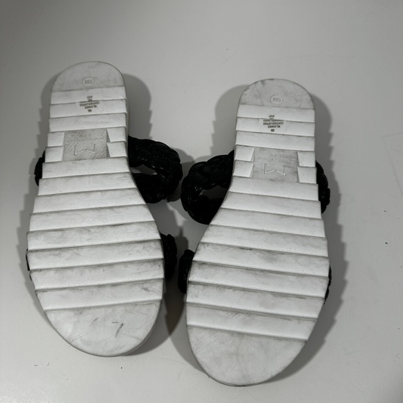 Marc Fisher [ Women's 9 ] Jaimee Espadrille‎ Braided Slide Sandal Black - Picture 6 of 12